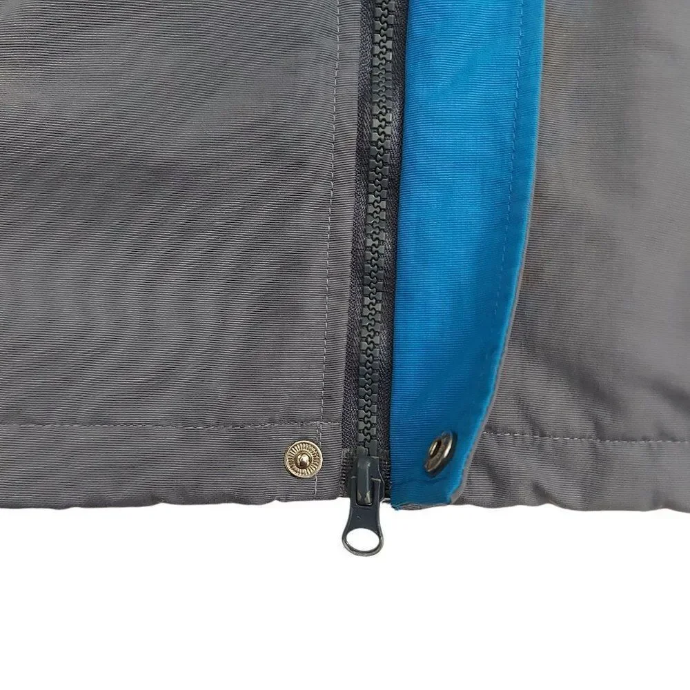 Wilson Hooded Jacket Boys Medium Gray Full Zip Fleece Insulated Water-Repellent